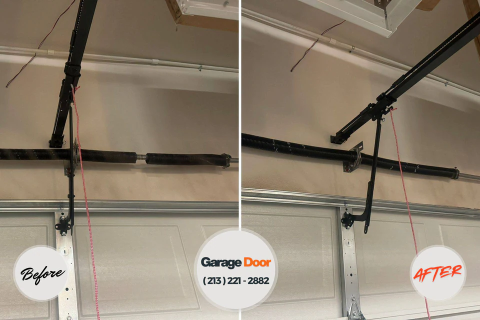Before and after: garage door repair Clear Lake, WA